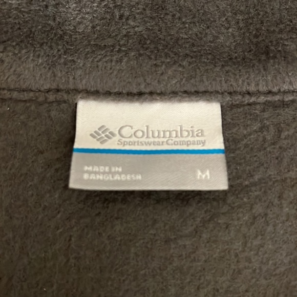 Gray Medium Columbia Half Snap Pullover Fleece - Picture 2 of 2